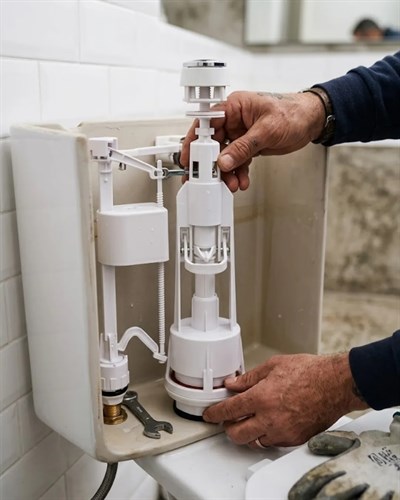 Basmalı Rezervuar İç Takımı Alt Girişli Sessiz Su Dolumlu Klozet İç Mekanizma Seti