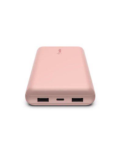 Belkin BPB012 BoostCharge 20K 15W  USB-A ve USB-C Powerbank - Rose Gold