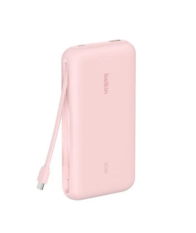 Belkin BPB024 30W 20K Entegre Kablolu Powerbank - Pembe