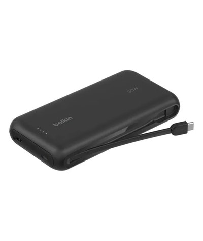 Belkin BPB024 BoostCharge 20K 30W Entegre USB-C Kablolu Powerbank - Siyah