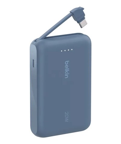 Belkin BoostCharge 10000mAh 20W Power Bank Entegre USB-C Kablolu - Mavi