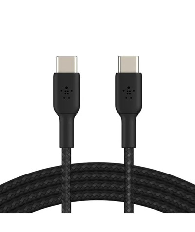 Belkin CAB004 60W Örgülü  USB-Cden USB-Cye 1m Kablo -Siyah