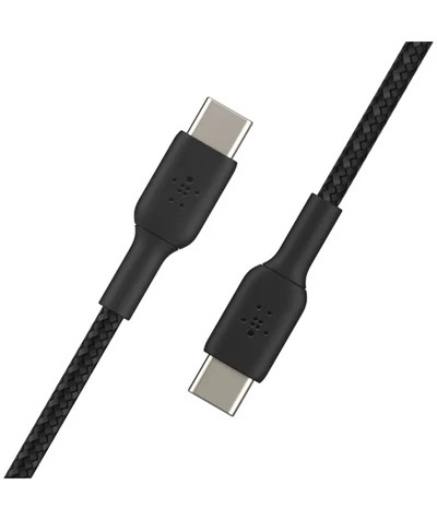 Belkin CAB004 60W Örgülü  USB-Cden USB-Cye 1m Kablo -Siyah