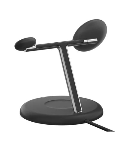 Belkin Qi2 15W 3in1 Magsafe Kablosuz Şarj Stand - Siyah