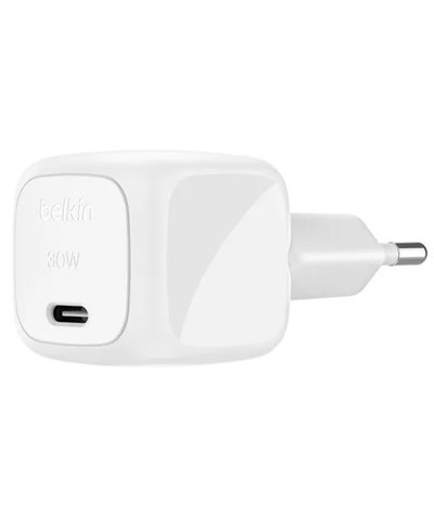 Belkin WCA008  30 W Hızlı Duvar Şarjı + 1M Kablo USB-C Light - Beyaz