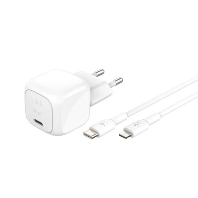 Belkin WCA008  30 W Hızlı Duvar Şarjı + 1M Kablo USB-C Light - Beyaz