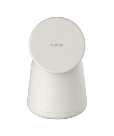 Belkin WIZ020 Boostcharge Pro Kablosuz 2si 1 arada Magsafe 15W Şarj Istasyonu - Krem