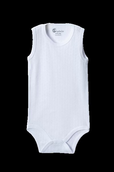 Beyaz Askılı Body Zıbın 7-12 YAŞ Çocuklar İçin (1 ADET) Alttan Çıtçıtlı Özel Gereksinimli-D
