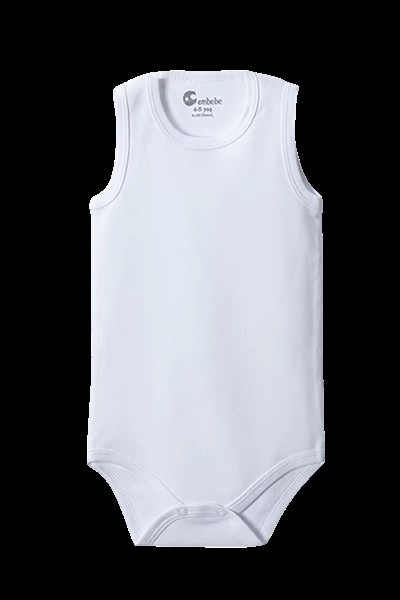 Beyaz Askılı Body Zıbın 7-12 YAŞ Çocuklar İçin (5 ADET) Alttan Çıtçıtlı Özel Gereksinimli