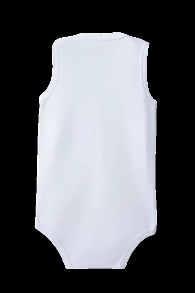 Beyaz Askılı Body Zıbın 7-12 YAŞ Çocuklar İçin (1 ADET) Alttan Çıtçıtlı Özel Gereksinimli