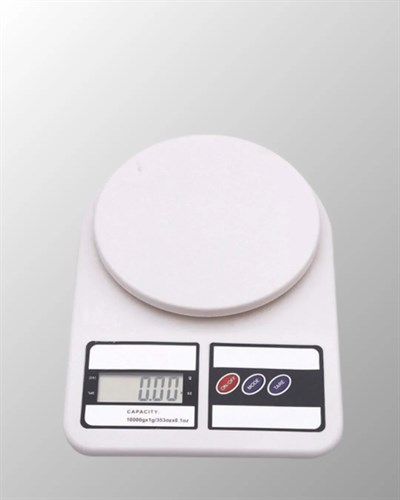 Beyaz Plastik Dijital Mutfak Tartısı – 24x16.8x1.5cm
