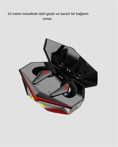 Bluetooth 5.0 Kablosuz Kulaklık LED Işıklı Silikonlu Tasarımlı