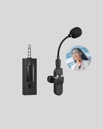 Bluetooth 5.2 Kablosuz Mikrofon – 360° Ses Algılama, Gürültü Engelleme, 4 Saat Çalışma