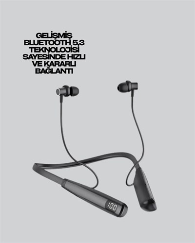 Bluetooth 5.3 Boyun Bantlı Kulaklık – Oyun ve Müzik Modu, SD Kart Desteği