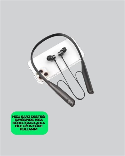 Bluetooth 5.3 Boyun Bantlı Kulaklık – Oyun ve Müzik Modu, SD Kart Desteği