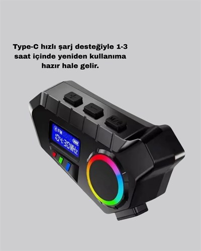Bluetooth 5.4 İntercom ve Alarmlı Disk Kilidi Seti Güçlü Ses ve Güvenlik
