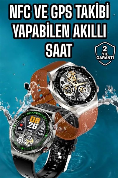 Bluetooth Bağlantılı Akıllı Saat Tüm Telefonlara Uyumlu Değiştirilebilir Kordon