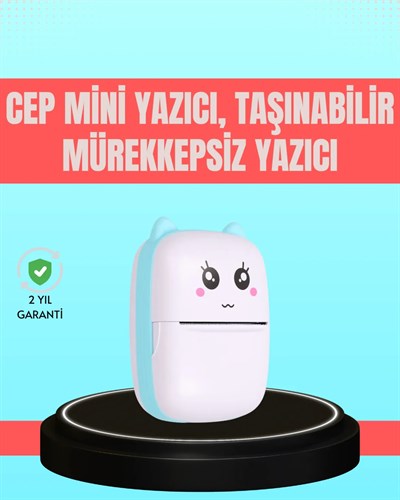 Bluetooth Bağlantılı Mini Termal Yazıcı Öğrenci ve Ofis İçin