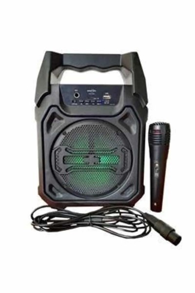 Bluetooth Hoparlör Led Işıklı Taşınabilir Kablosuz Speaker Uzun Pil Ömrü