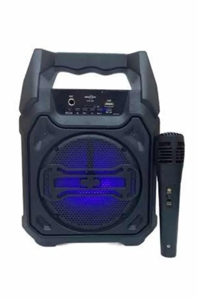 Bluetooth Hoparlör Led Işıklı Taşınabilir Kablosuz Speaker Uzun Pil Ömrü