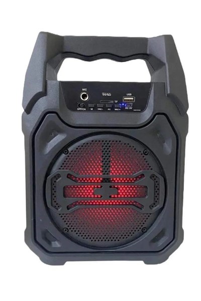 Bluetooth Hoparlör Led Işıklı Taşınabilir Kablosuz Speaker Uzun Pil Ömrü