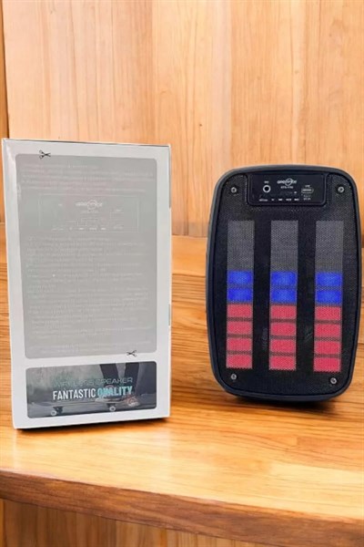 Bluetooth Hoparlör RGB Işıklı USB SD Kart Girişli Taşınabilir