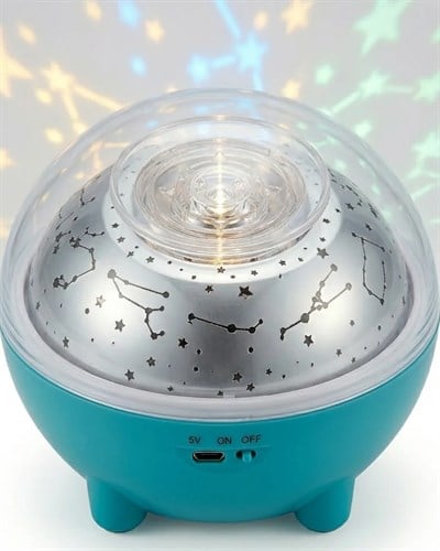Bluetooth Hoparlörlü Yıldız Projeksiyon Gece Lambası Uzaktan Kumandalı ve Döner Işık Efektli (Kopya)