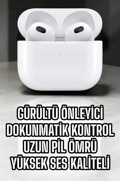 Bluetooth Kulaklık 3.Nesil Kablosuz Uzun Pil Ömrü Dokunmatik Kontrol