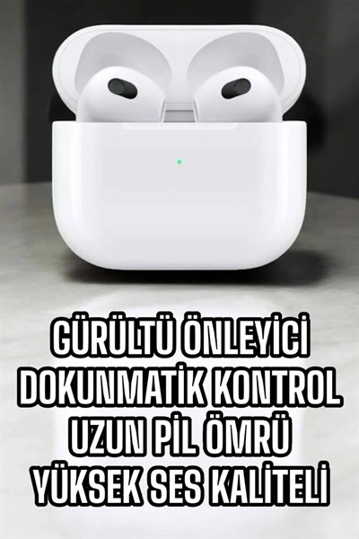 Bluetooth Kulaklık 3.Nesil Kablosuz Uzun Pil Ömrü Dokunmatik Kontrol