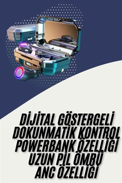 Bluetooth Kulaklık Android ve İOS Uyumlu ANC Özellikli Dijital Şarj Göstergeli