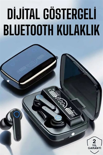 Bluetooth Kulaklık Dijital Göstergeli Kablosuz Uzun Pil Ömrü