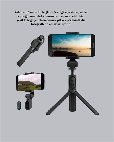 Bluetooth Selfie Çubuğu – Kablosuz, Hafif ve Yüksek Çözünürlüklü Çekim İçin