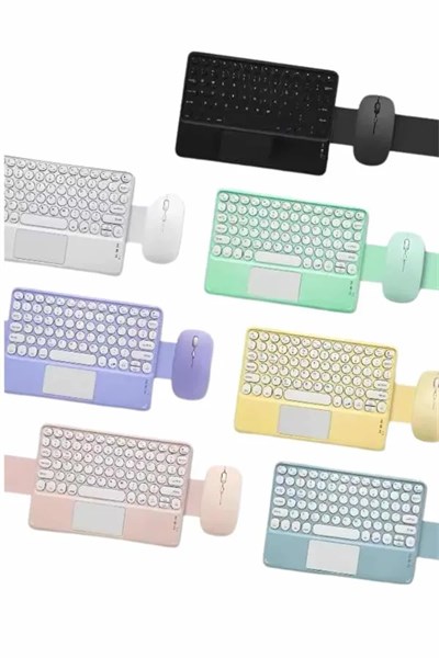 Bluetooth Touchpad Klavye Ultra İnce Taşınabilir Q Klavye