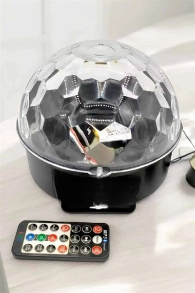 Bluetooth ve Uzaktan Kumandalı Çok Renkli Masaüstü Disko Topu