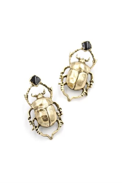 Böcek Küpe - Bronz