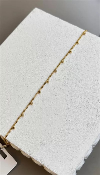 Boncuklu Yıldız Bileklik - Altın