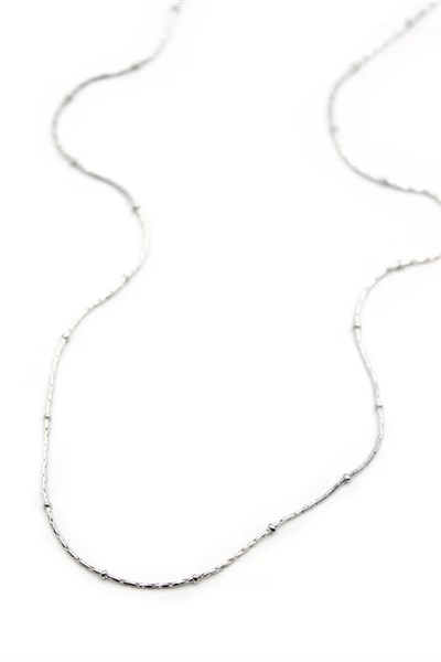 Boncuklu Zincir Kolye - Gümüş