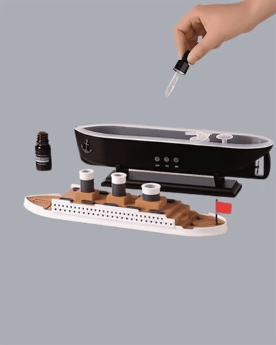 Buhar Efektli Titanik Gemi Oda Kokusu Difüzör LED Işıklı Nemlendirici