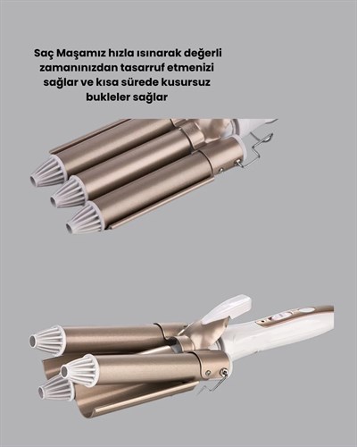 Bukle Saç Maşası – Kolay Kullanım, Sağlıklı Bukleler yüksek ısılı
