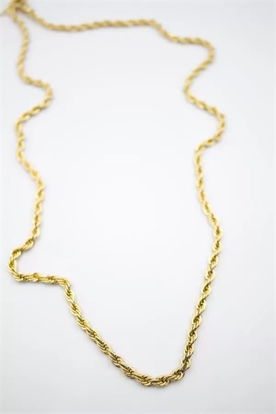 Burgu Zincir Kolye 60cm-4mm - Altın