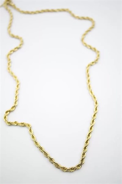 Burgu Zincir Kolye 60cm-4mm - Altın