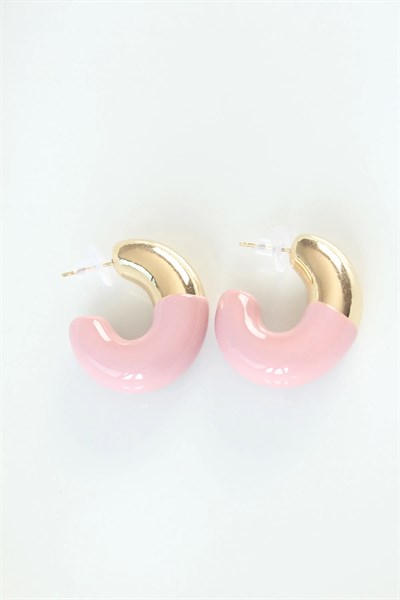 CCB Gül Kurusu Gold Çift Renk Küpe