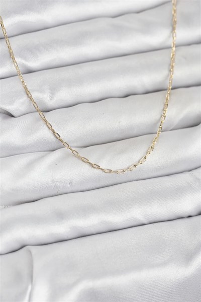 CM 14K Gold Renk Ataç Zincir Model 60 cm Kadın Kolye