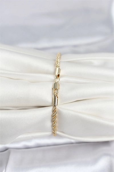 CM 14K Gold Renk Burgu Model Kadın Bileklik