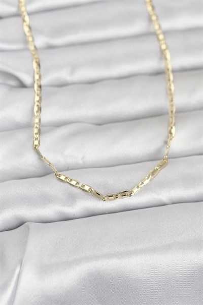 CM 14K Gold Renk Gemici Zincir Model 60 cm Kadın Kolye