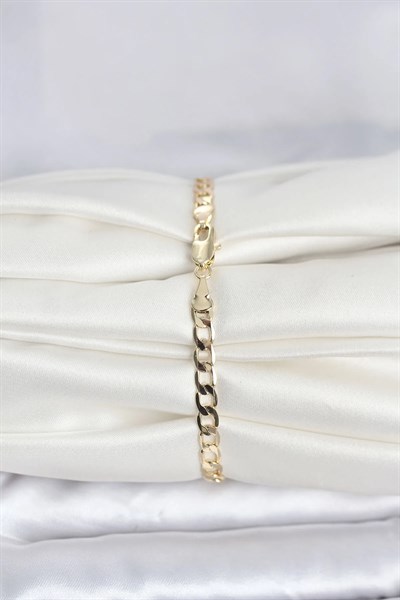 CM 14K Gold Renk Halka Zincir Model Kadın Bileklik