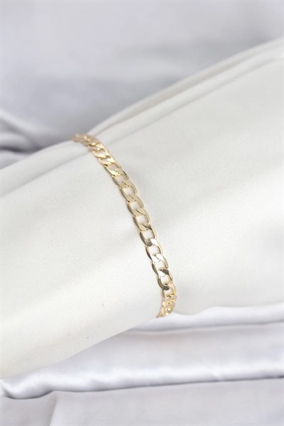 CM 14K Gold Renk Halka Zincir Model Kadın Bileklik