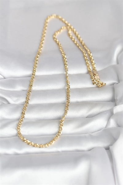 CM 14K Gold Renk Zincir Model 60 cm Kadın Kolye