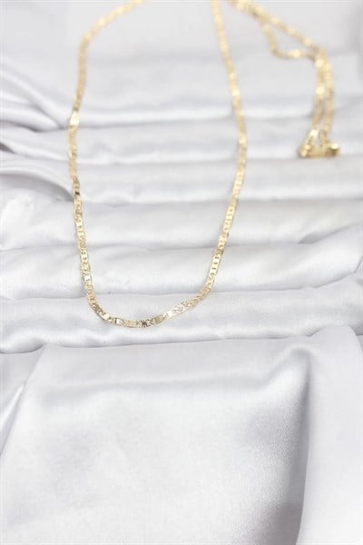 CM 14K Gold Renk Zincir Model 60 cm Kadın Kolye