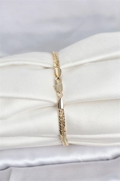 CM 14K Gold Renk Zincir Model Kadın Bileklik